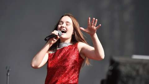 Sigrid performing at Reading + Leeds Festival 2021