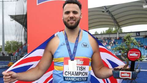British champion hammer thrower Taylor Campbell