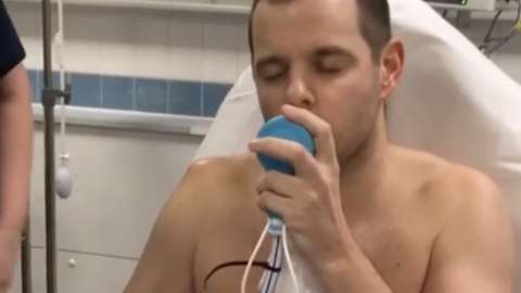Mike Skinner getting treated at Birmingham's City Hospital