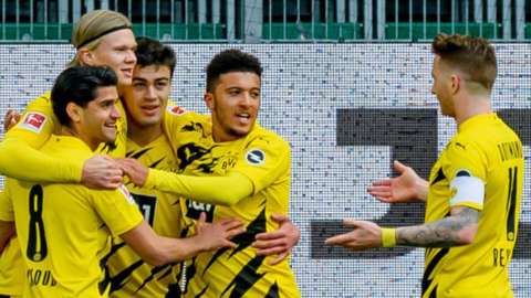 Erling Braut Haaland celebrates scoring