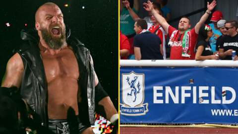 WWE legend Triple H and Enfield Town