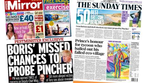 The Sunday Mirror and Sunday Times front pages 3 July 2022