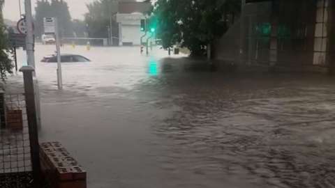 Flash flooding in Nottinghamshire