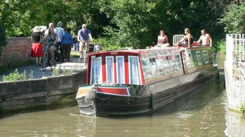 Barge on canal