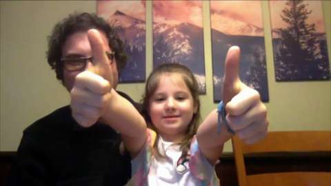 Roslyn with thumbs up