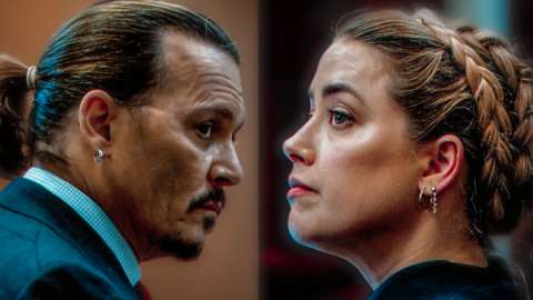 Composite image of Johnny Depp and Amber Heard
