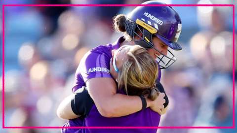 Laura Wolvaardt hugs Northern Superchargers coach Dani Hazell