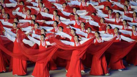 Mass Games performance in Pyongyang