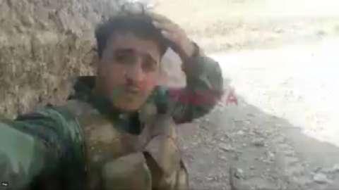 Still from video posted by Syrian fighter Mustafa Qanti during battle for Nagorno-Karabakh