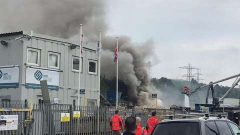 Fire at Sims Lifecycle Services