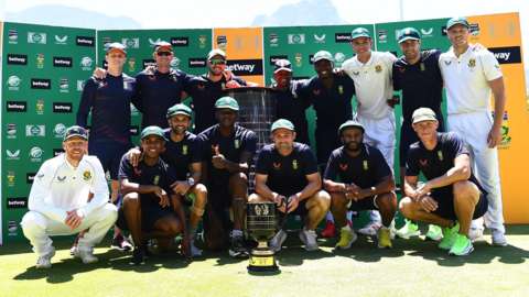 South Africa with the Test series trophy