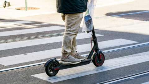 E-scooter being used in Oslo
