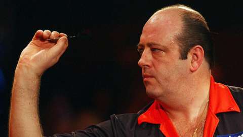 Ted Hankey playing in the BDO World Darts Championship final in 2009