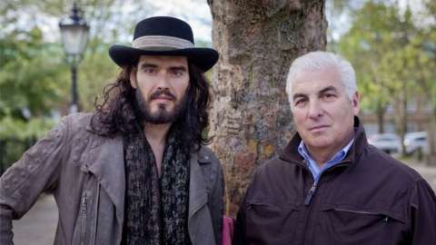 Russell Brand and Mitch Winehouse