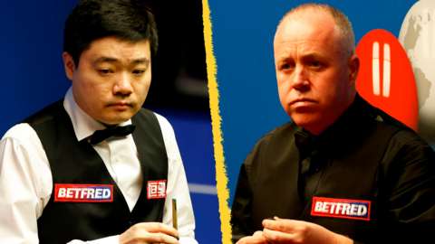 Ding Junhui and John Higgins