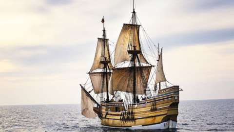 The original Mayflower, which set sail from Plymouth on 16 September, 1620, before finding safe harbour in what the settlers would come to know as New Plymouth on the other side of the Atlantic Ocean