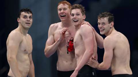 Tom Dean, Duncan Scott, Matthew Richards and James Guy