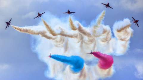 Red Arrows at Weston Air Fest