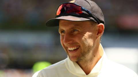 England batter Joe Root smiles