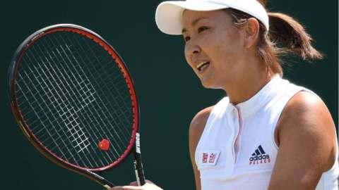 China's Peng Shuai reacts against Australia's Samantha Stosur during their women's singles first round match on the second day of the 2018 Wimbledon Championships at The All England Lawn Tennis Club in Wimbledon, southwest London, on July 3, 2018.