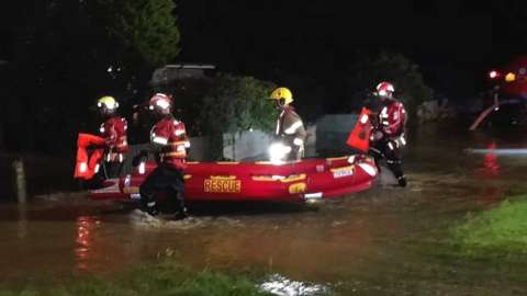 rescue services attend eglinton flood in july 2022