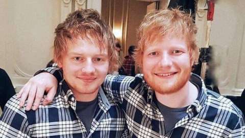 Wes Byrne with Ed Sheeran in 2019