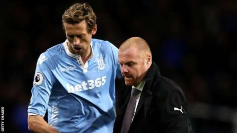 Peter Crouch and Sean Dyche