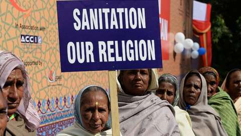 Sanitation campaign signs