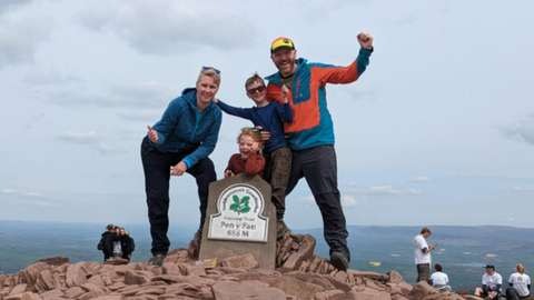 Cian was joined on the final peak by his dad, Chris, mum, Susan, and four-year-old brother, Ronan