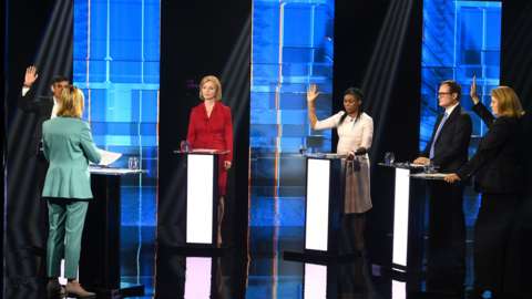 The Tory hopefuls taking part in the ITV debate
