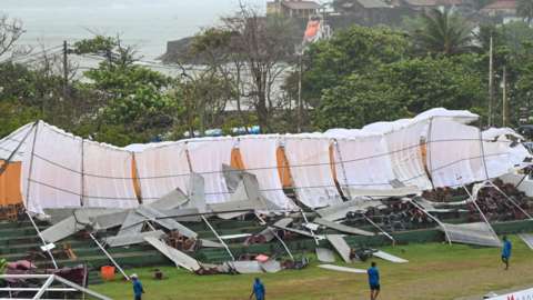 Storm damage at Galle