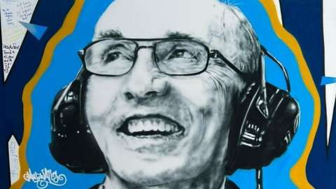 Mural of Sir Frank Williams at Silverstone