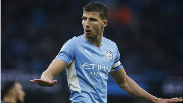 Ruben Dias: Manchester City defender out for 'four to six weeks' because of hams..