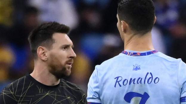 Cristiano Ronaldo and Lionel Messi both score in exhibition