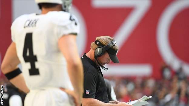 Derek Carr and John Gruden