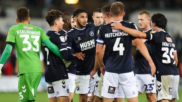 Swansea City 2-2 Millwall: Two own goals see Lions fight back for last-gasp  draw - BBC Sport