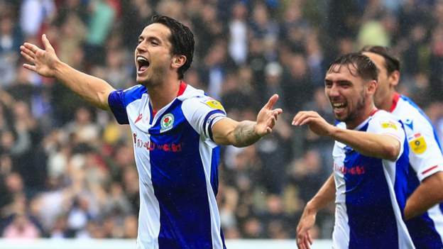 Blackburn Rovers' Lewis Travis competing with Millwall's George News  Photo - Getty Images