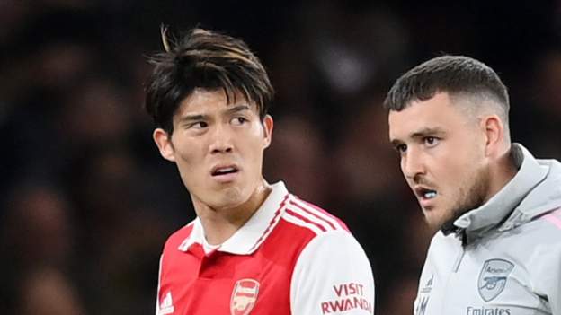 Takehiro Tomiyasu: Arsenal full-back ruled out for rest of season with knee injury