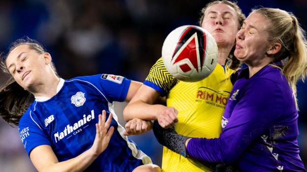 Adran Premier Cardiff Hammer Barry To Stay Top Bbc Sport