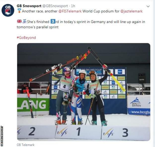 GB Snowsport tweeted their congratulations to Taylor