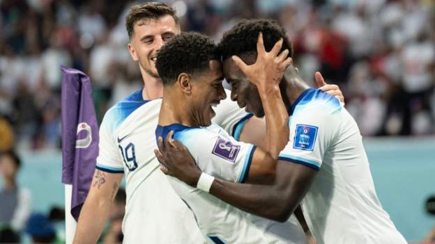 Saka scores twice as England thrash Iran in opener