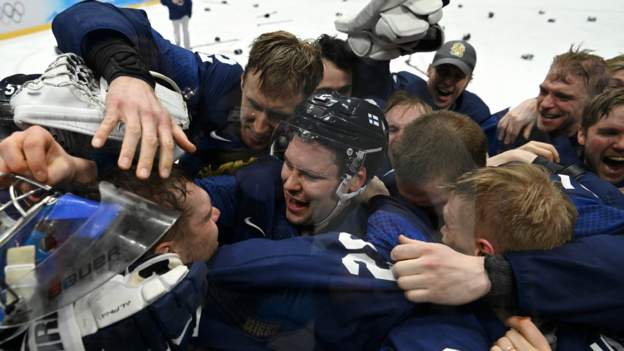 Winter Olympics: Finland win first ice hockey gold with victory over Russian Oly..