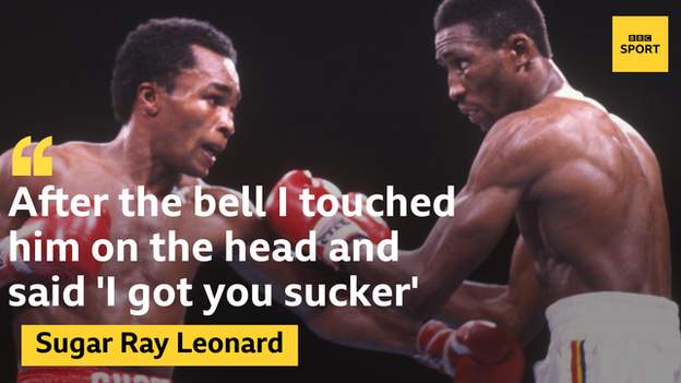 Sugar Ray Leonard and Thomas Hearns