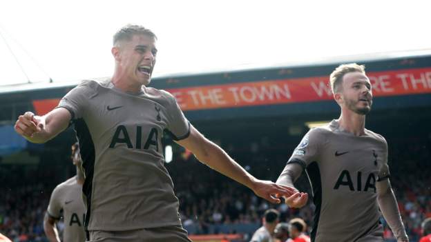 Luton Town 0-1 Tottenham Hotspur: Ten-man Spurs win to go top of Premier League