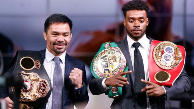 Manny Pacquiao to fight Yordenis Ugas after Errol Spence Jr pulls out with eye injury