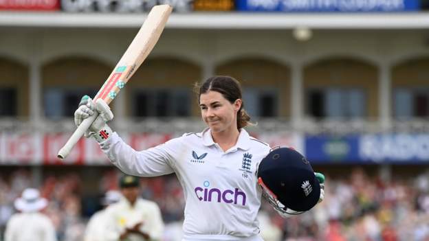 The Ashes 2023: England's Tammy Beaumont hits 208 but Australia build lead in one-off Test