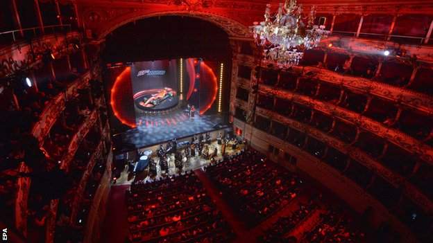 Ferrari launched their 2020 car in the Teatro Romolo Valli