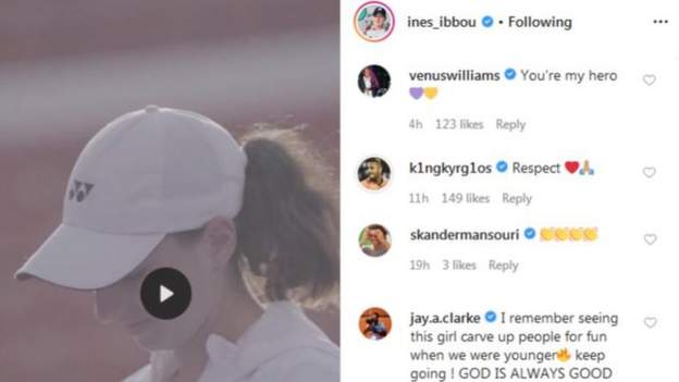 Ibbou's video was endorsed by Venus Williams and Nick Kyrgios