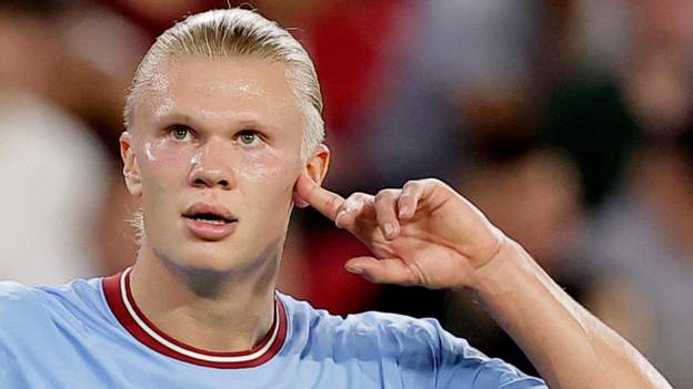 Haaland scores twice as Man City thrash Sevilla