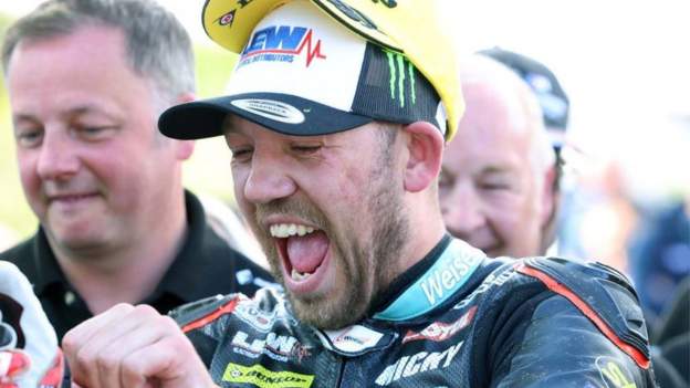 Isle of Man TT: Peter Hickman shatters course lap record in completing Superstock double